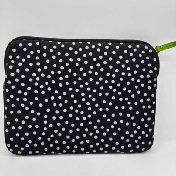 Kate Spade Ipad Mini Tablet Soft Case Sleeve Black White Zipper - Picture 2 of 7